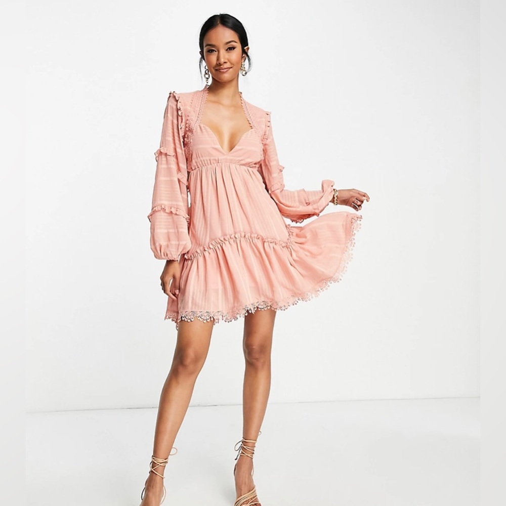 ASOS Design Long Sleeve Mini Dress